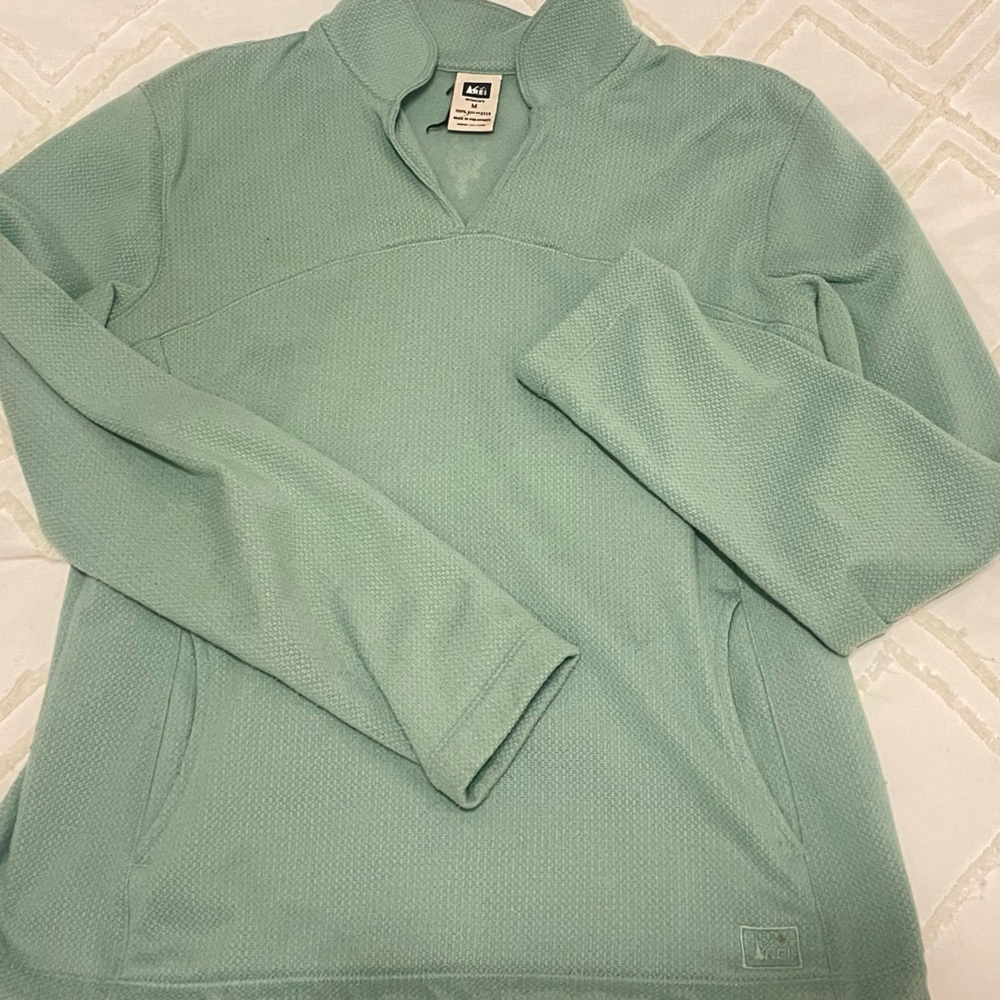REI Sage Green Cowl Neck Sweater